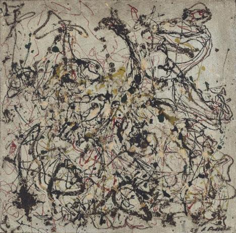 Jackson Pollock (1912-1956), No.16, 1950, 56,7 x 56,7 cm. Don de Nelson Rockfeller en 1954 au Musée d'art moderne de Rio de Janeiro.
