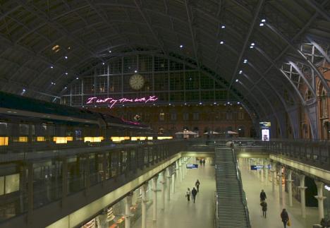 Tracey Emin, I want my time with you,  gare Saint-Pancras - Londres