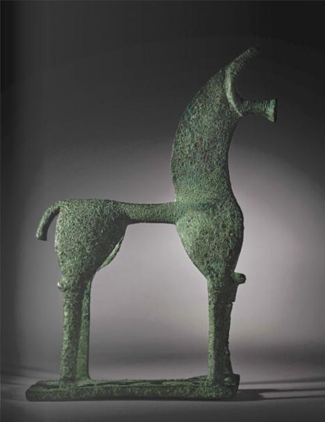 Cheval en bronze, circa 8e siècle av. J.-C., Grèce, collection Barnet
