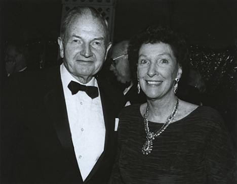 Peggy et David Rockefeller en 1987