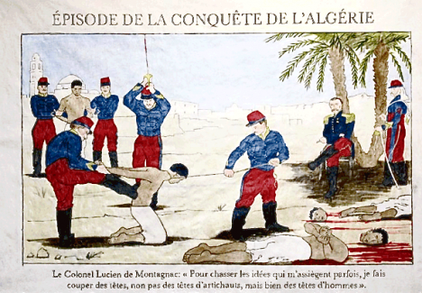 Episode sanglant de la conquête en Algérie au XIXe siècle. Le colonel Lucien de Montagnac mourut dans une embuscade en 1845 à Sidi-Brahim. Les troupes d'Abd-el-Kader lui coupèrent la tête ainsi que celle de ses 250 soldats.