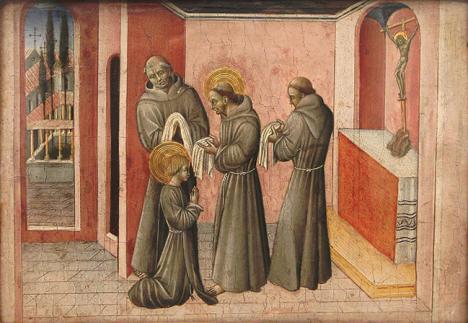 Giovanni di Paolo, L’investiture de Sainte Claire par Saint François, c. 1455. © Photo Sailko, CC BY 3.0. 