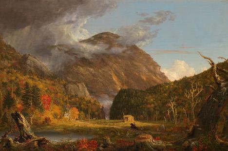 Thomas Cole, A View of the Mountain Pass Called the Notch of the White Mountains (Crawford Notch), 1839. Cette oeuvre a été présentée dans l'exposition à succès "Nature's Nation". © National Gallery of Art, Washington. 