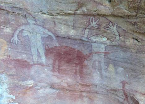 Peintures aborigènes sur le site de Split Rock en Australie. © Photo Doug Beckers, 2014, CC BY-SA 2.0