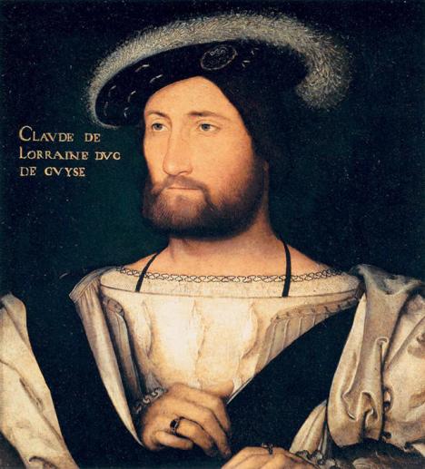 Jean Clouet (1480-1541), Claude de Lorraine, Duc de Guise, c. 1528-1530, 29 x 26 cm, huile sur panneau, collection Palazzo Pitti