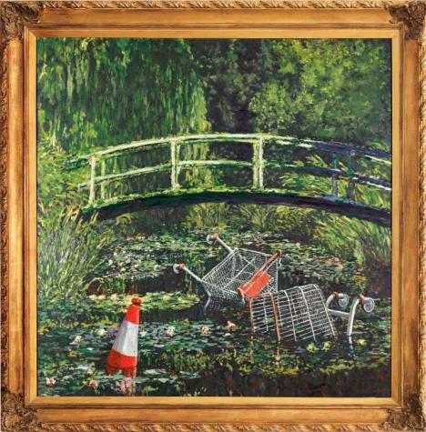 Banksy, Show me the Monet, 2005, huile sur toile,143 x 143 cm. © Sotheby's