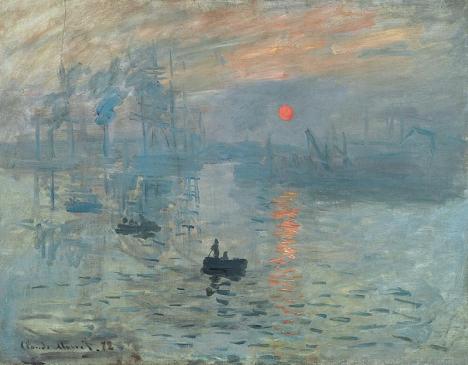 Claude Monet, Impression, soleil levant (1872), huile sur toile, 48 x 63 cm, collection Musée Marmottan Monet - Photo Wikimedia Licence Domaine public 