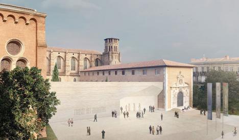 Vue d'architecte du futur pavillon d'accueil du Musée des Augustins à Toulouse © Aires Mateus Architectes