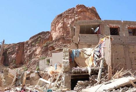 Tremblement de Terre au Maroc : Dégâts provoqués par le séisme à Imi N'Tala, le 12 septembre 2023. © Alyaoum24, CC BY 3.0