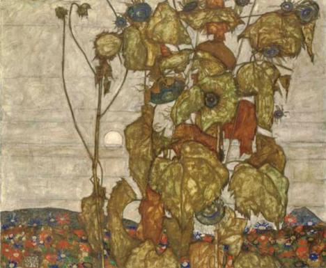 Egon Schiele (1890-1918), Herbstsonne, 1914, huile sur toile 100 x 120 cm @ Christie's Limited