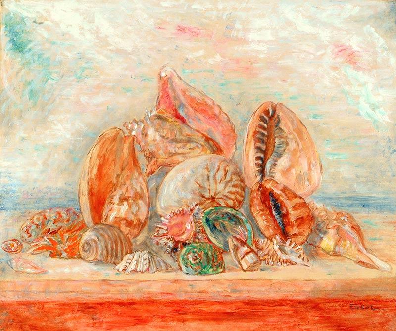 James Ensor (1860-1949), Coquillages, 1936, huile sur toile, 51 x 60 cm, Musée des beaux-arts, La Boverie. © Gérald Micheels