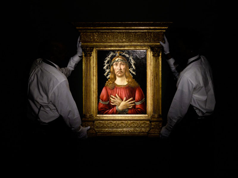 sandro botticelli christ de douleur 1500 copyright photo ed jones afp
