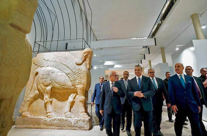 premier ministre irakien mustafa al kadhemi inaugure musee national irak bagdad renove copyright photo iraqi prime minister media office afp