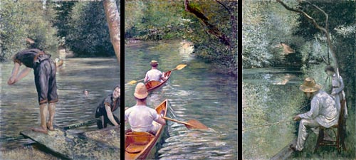 Les différents panneaux d&#39;un triptyque peint par Gustave Caillebotte réunis pour la première fois à Rennes