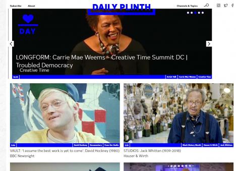 Capture d'écran du site <a href="http://dailyplinth.com/" class="lien_general" title="ouvre le site" target="_blank">Daily Plinth</a>