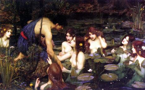 John William Waterhouse (1849-1917), <em>Hylas et les Nymphes</em>, 1896 - huile sur toile - 132,1 × 197,5 cm