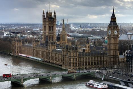 Le Palais de Westminster vu depuis le London Eye