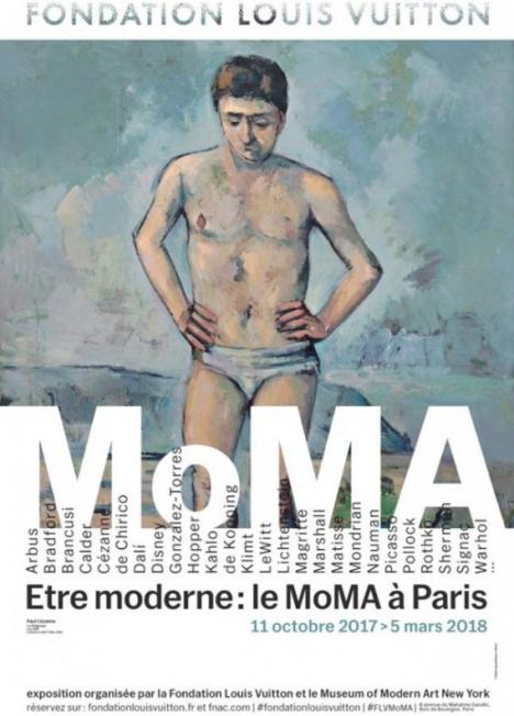 Affiche de « Etre moderne : le MoMA à Paris » à la Fondation Vuitton, Paris
