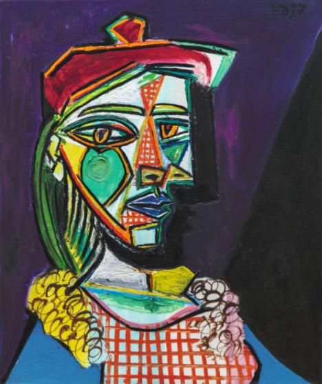 Pablo Picasso, <em>Femme au béret et à la robe quadrillée (Marie-Thérèse Walter)</em> (1937)