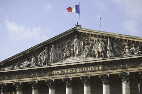 Fronton de l'Assemblée nationale à Paris