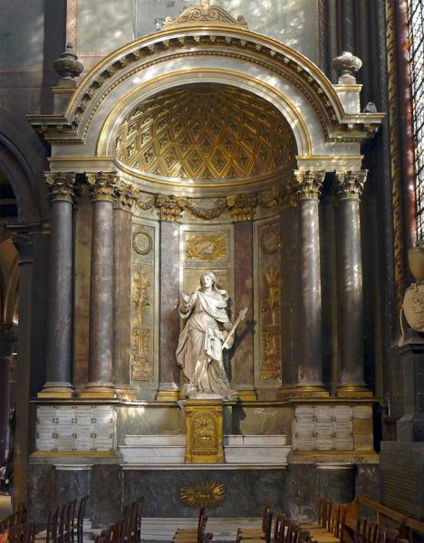Transept sud avec l'autel de sainte Marguerite, église Saint-Germain-des-Prés à Paris