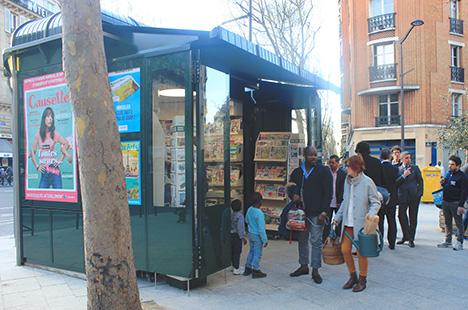 Le nouveau kiosque parisien installé au 2 rue Ornano dans le XVIIIe arrdt