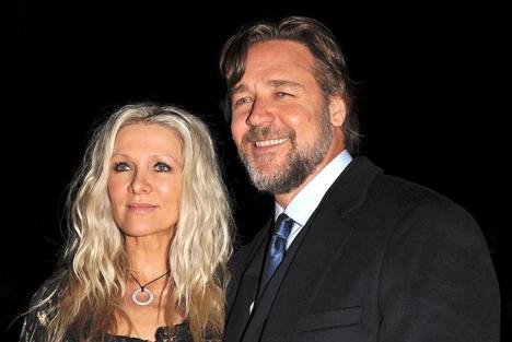 L'acteur Russell Crowe avec sa femme Danielle Spencer en 2011