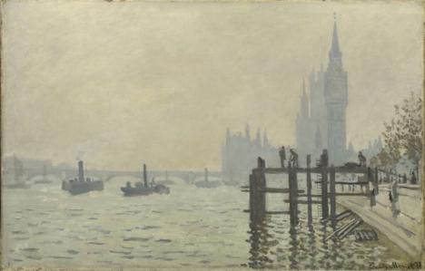 Claude Monet,<em> La Tamise et le Parlement</em>.
