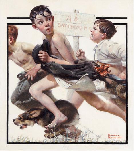 Norman Rockwell No Swimming
