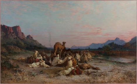 Gustave Guillaumet, <em>Campement</em>, huile sur toile.