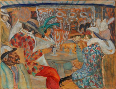 Copie du tableau de Boris Grigoriev, <em>Au Restaurant</em>, appartenant à A. Vasiliev.