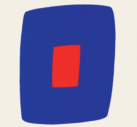 Ellsworth Kelly, <em>Bleu foncé avec rouge</em>, 1964-1965.