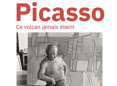 Couverture de <em>Picasso, ce volcan jamais éteint</em> de Roland Dumas et Thierry Savatier.