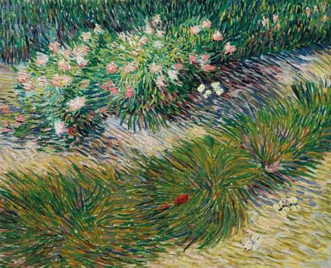Coin de jardin avec papillons Vincent Van Gogh