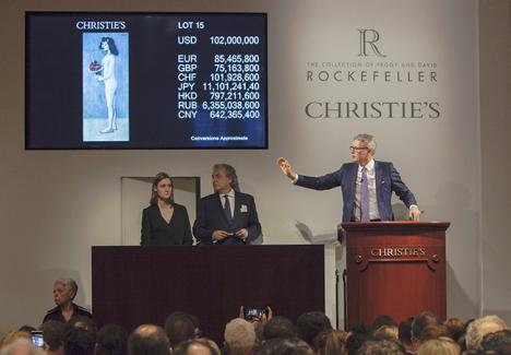 La Fillette de Picasso lors de la vente de la collection Rockefeller, le 8 mai 2018 chez Christie’s New York - Photo Christie’s Images Ltd