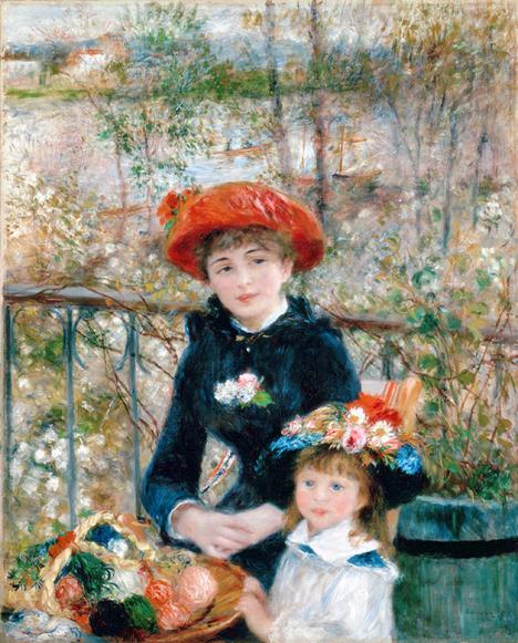 Auguste Renoir (1841-1919), Deux soeurs ou Sur la terrasse (1898), 100,4 x 80,9 cm, huile sur toile - Collection du Art Institute of Chicago 