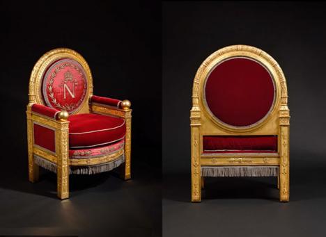 Le « Fauteuil de trône » Impérial vendu 500 000 € le 7 avril 2019 - Photo Osenat