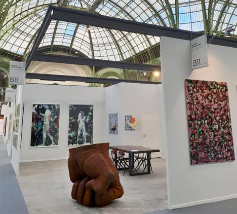 Le stand de la galerie Paris-Beijing à Art Paris Art Fair - Copyright photo Clotilde Bednarek pour Le Journal des Arts, le 3 avril 2019