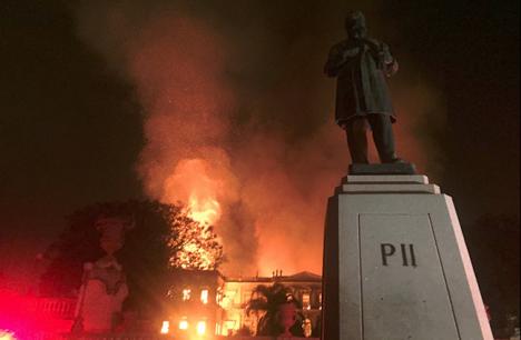 L'incendie du Musée National de Rio, le 2 septembre 2018