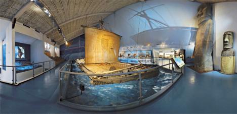 Le radeau de Thor Heyerdahl utilisé lors de l'expédition Kon-Tiki