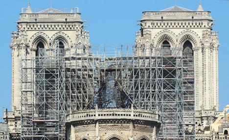 La cathédrale Notre-Dame de Paris 5 jours après l'incendie, le 20 avril 2019 - Copyright photo LudoSane