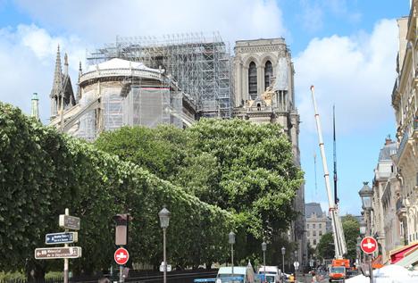 Notre-Dame de Paris après l'incendie, le 27 avril 2019 © LudoSane