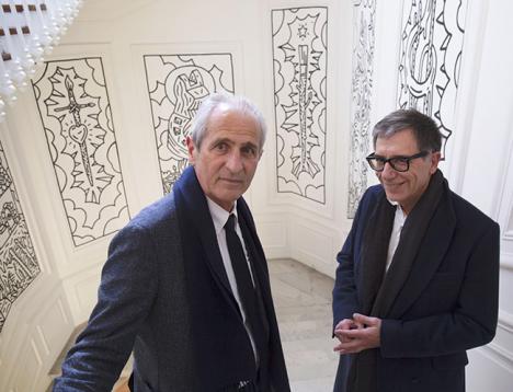 Hubert Falco, maire de Toulon, et Serge Lasvignes, président du Centre Pompidou 