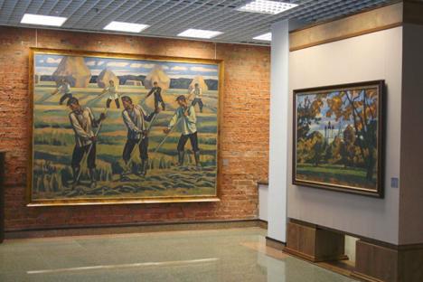 Une salle d’exposition de l’Institut d’art réaliste russe en 2012. © Photo NadyaST