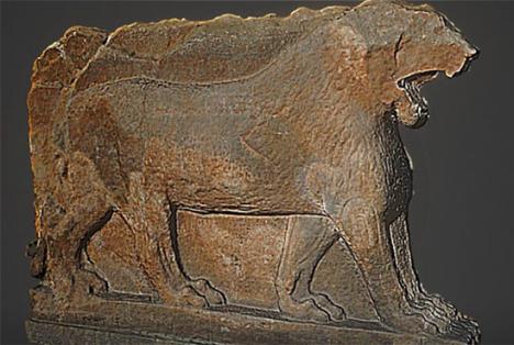 Le Lion de Mossoul recrée en impression 3D par Google. © Photo Google Art and Culture