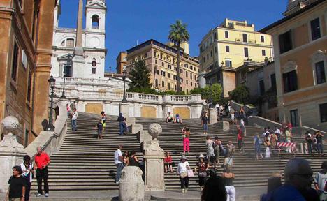 Escalier de la Trinité des Monts à Rome © Benreis