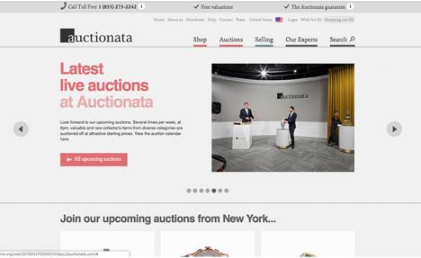 Le site web d'Auctionata en 2015. © Auctionata/Webarchive.