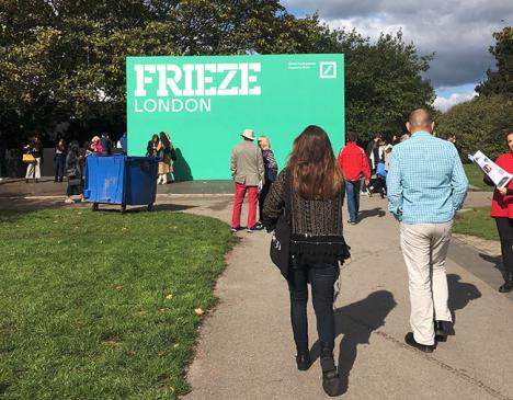 Entrée de la Frieze London, le 2 octobre 2019 © Photo Alexia Lanta Maestrati pour Le Journal des Arts