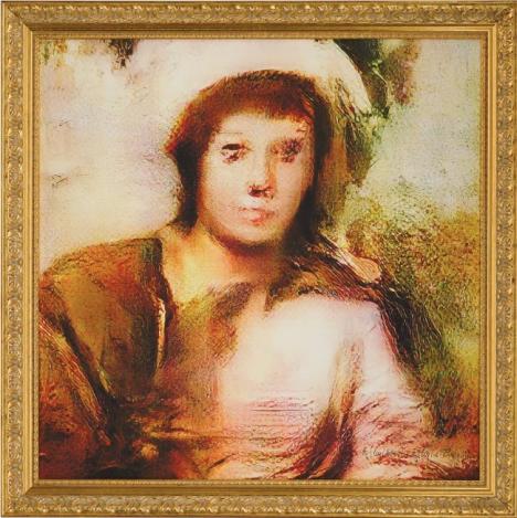 Obvious, La Baronne de Belamy, 2018, impression jet d'encre sur toile, 68 x 68 cm. © Sotheby's.