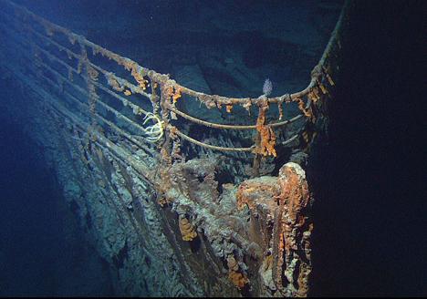 L'épave du Titanic qui gît à 650 km des côtes canadiennes, à près de 4000 mètres de profondeur. © NOAA/Institute for Exploration/University of Rhode Island.
